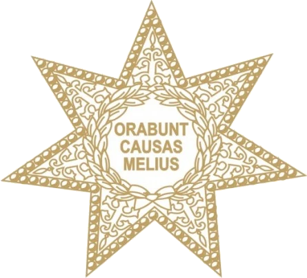 Estrella del Colegio de Abogados con el lema Orabunt Causas Melius